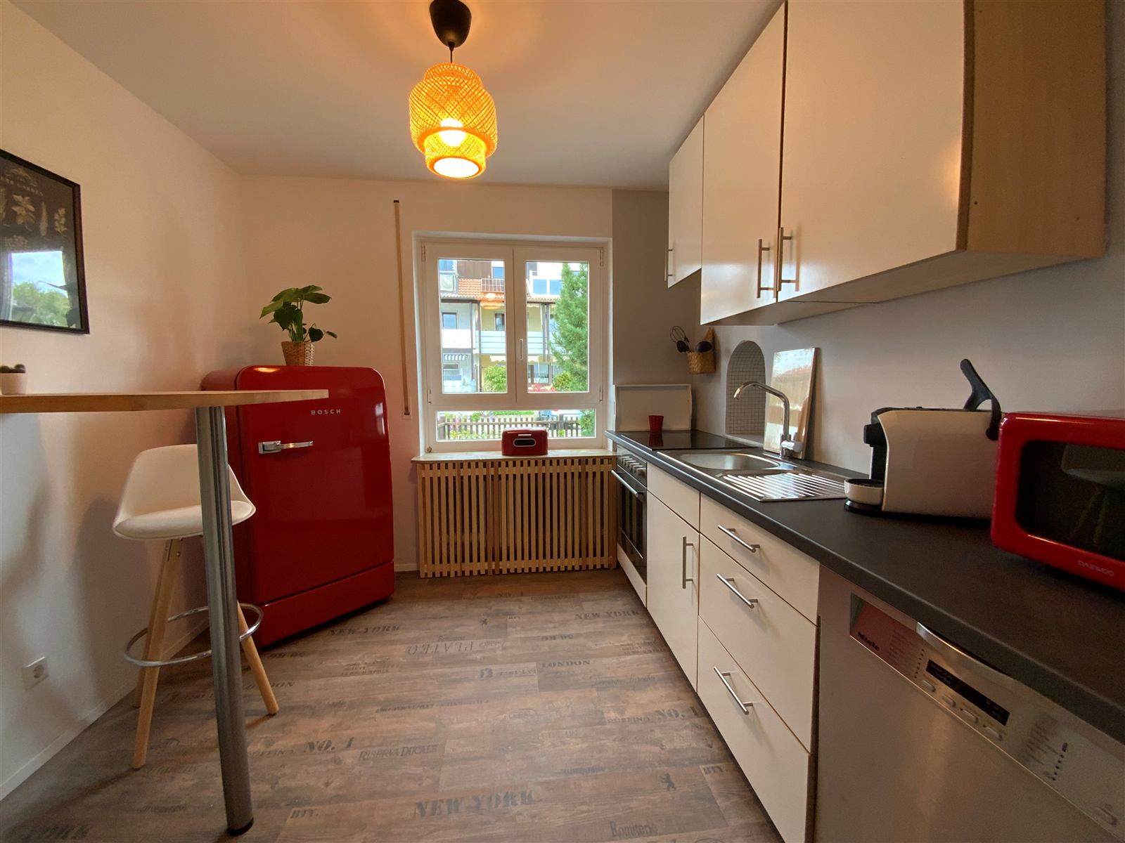 Modernisierte Küche eines Ferienhauses