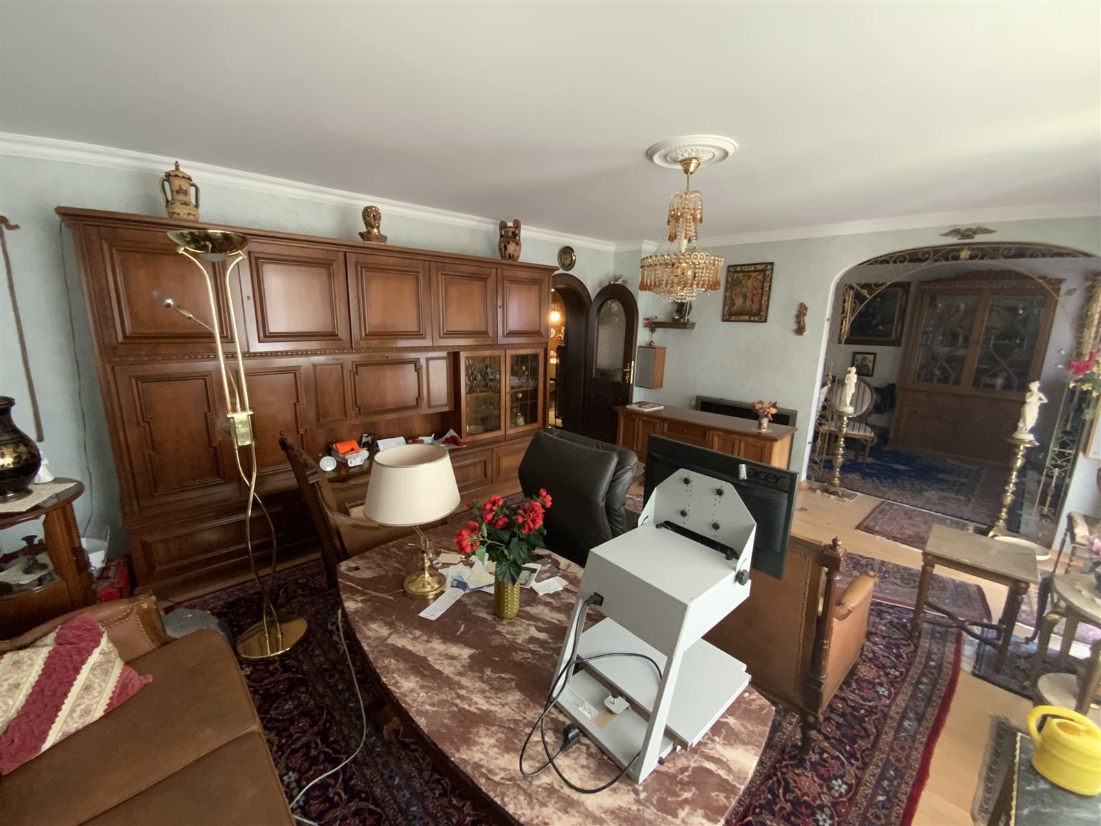 Wohnzimmer des Ferienhauses vorher